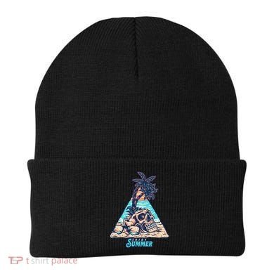 Enjoy Tropical Summer Vacation Skull Beanie