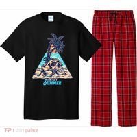 Enjoy Tropical Summer Vacation Skull Pajama Set thumb 0
