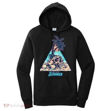 Enjoy Tropical Summer Vacation Skull Women's Hoodie