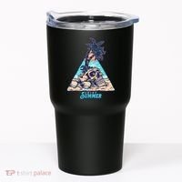 Enjoy Tropical Summer Vacation Skull Tumbler thumb 0
