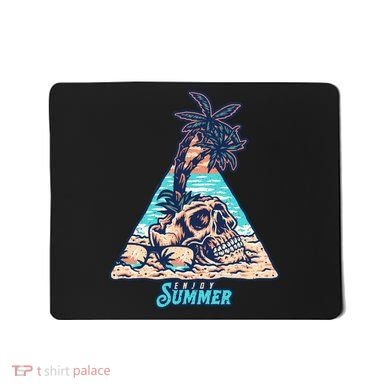 Enjoy Tropical Summer Vacation Skull Mousepad