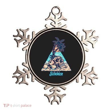 Enjoy Tropical Summer Vacation Skull Ornament