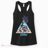 Enjoy Tropical Summer Vacation Skull Women's Tank Top thumb 0