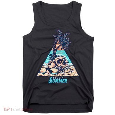 Enjoy Tropical Summer Vacation Skull Tank Top