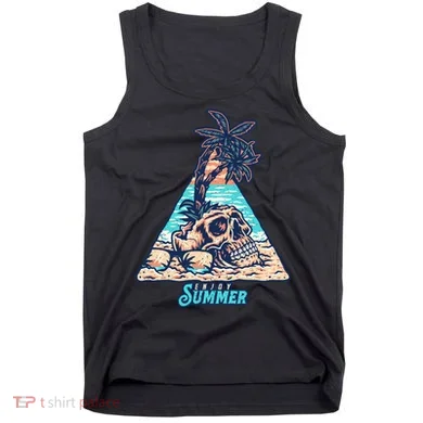 Enjoy Tropical Summer Vacation Skull Tank Top