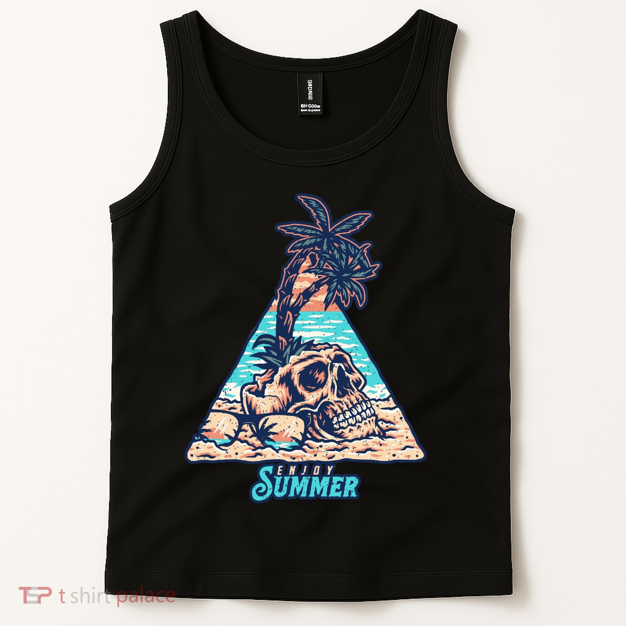 Enjoy Tropical Summer Vacation Skull Tank Top