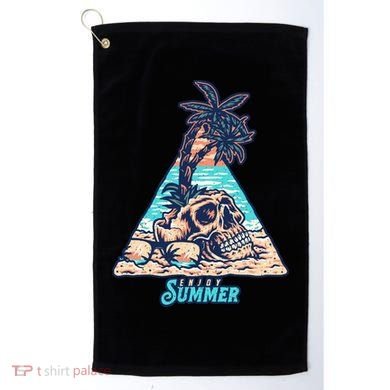 Enjoy Tropical Summer Vacation Skull Golf Towel