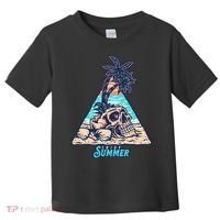 Enjoy Tropical Summer Vacation Skull Toddler T-Shirt thumb 0