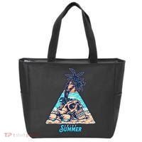 Enjoy Tropical Summer Vacation Skull Tote Bag thumb 0