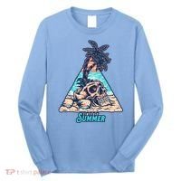 Enjoy Tropical Summer Vacation Skull Long Sleeve Shirt thumb 0