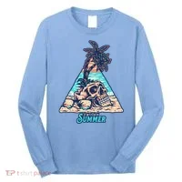 Enjoy Tropical Summer Vacation Skull Long Sleeve Shirt thumb 0