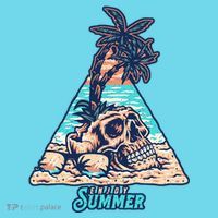 Enjoy Tropical Summer Vacation Skull Long Sleeve Shirt thumb 2