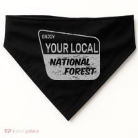 Enjoy Your Local National Forest USA-Made Doggie Bandana thumb 0