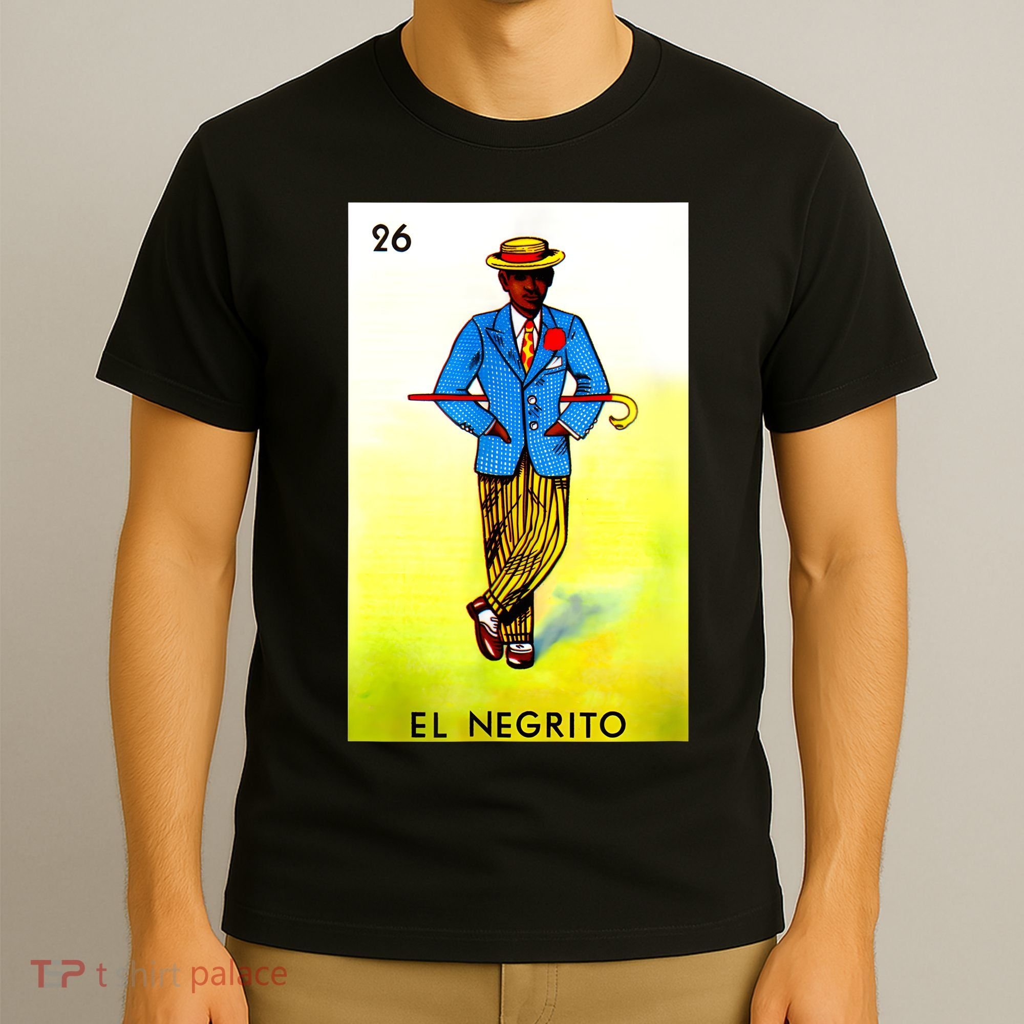 El Negrito Mexican Lottery Cards Lotto Mexicana Bingo Loto T-Shirt