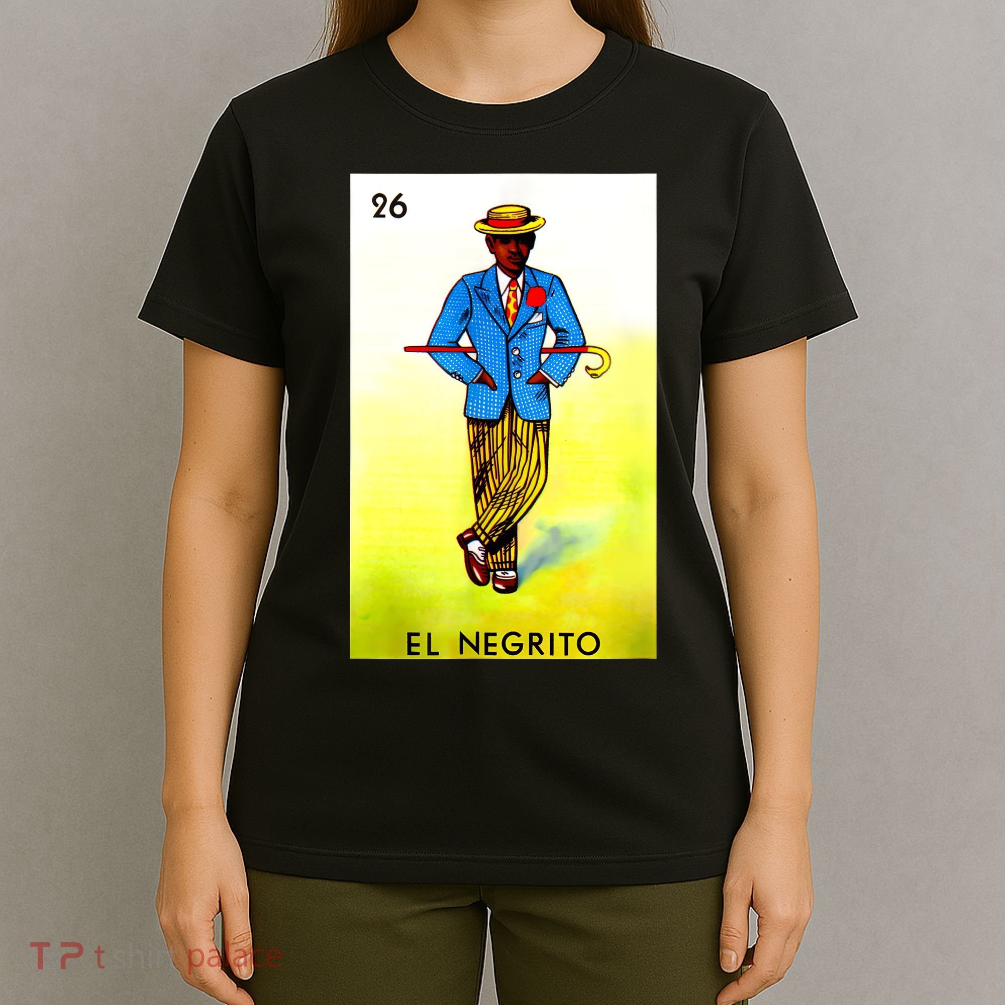 El Negrito Mexican Lottery Cards Lotto Mexicana Bingo Loto T-Shirt