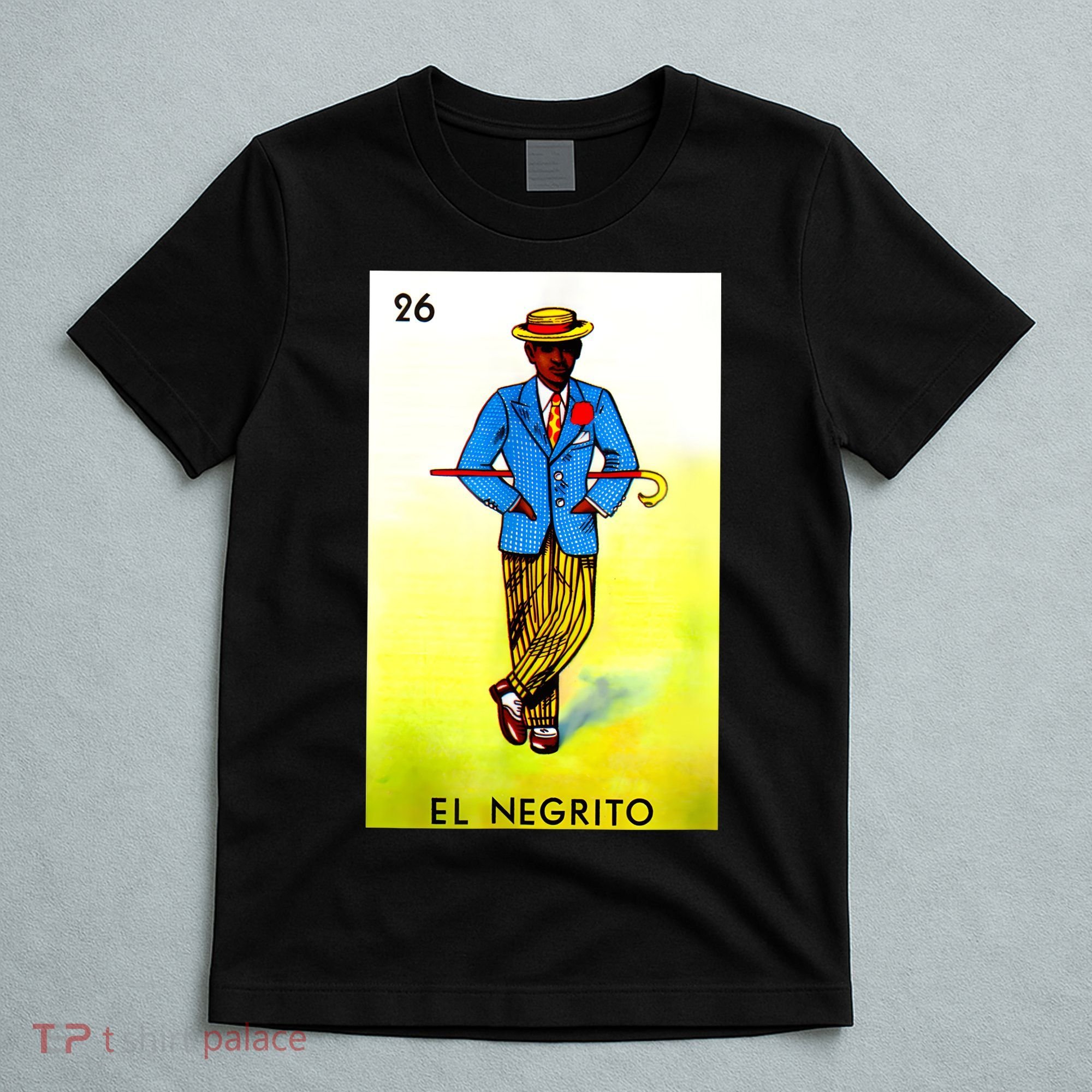 El Negrito Mexican Lottery Cards Lotto Mexicana Bingo Loto T-Shirt
