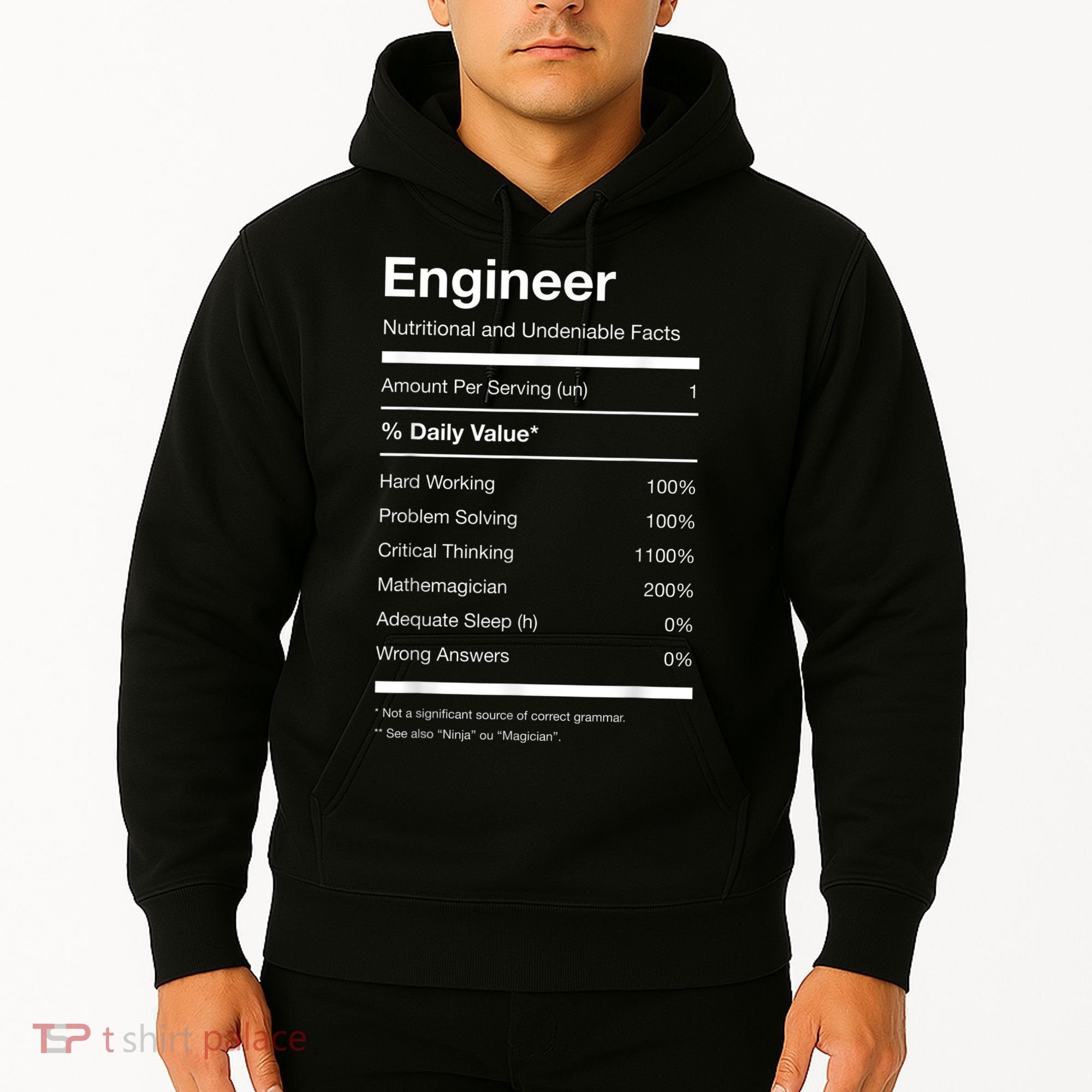 Engineer Nutrition Nutritional Facts Funny Hoodie