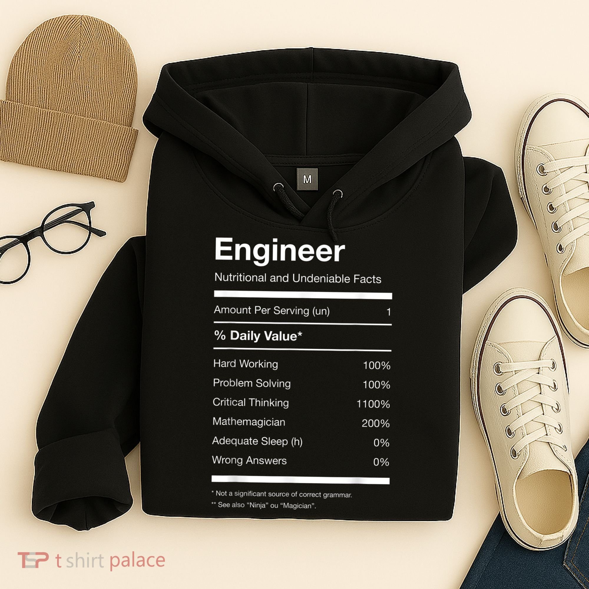 Engineer Nutrition Nutritional Facts Funny Hoodie