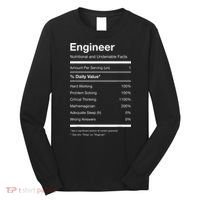 Engineer Nutrition Nutritional Facts Funny Long Sleeve Shirt thumb 0