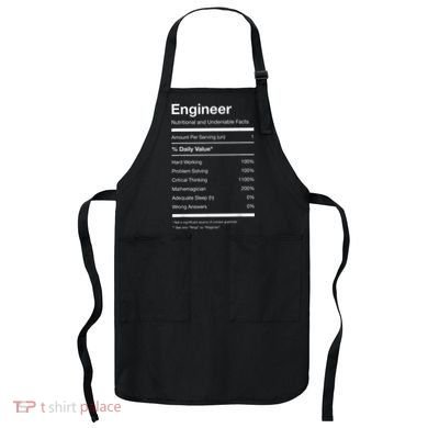 Engineer Nutrition Nutritional Facts Funny Apron
