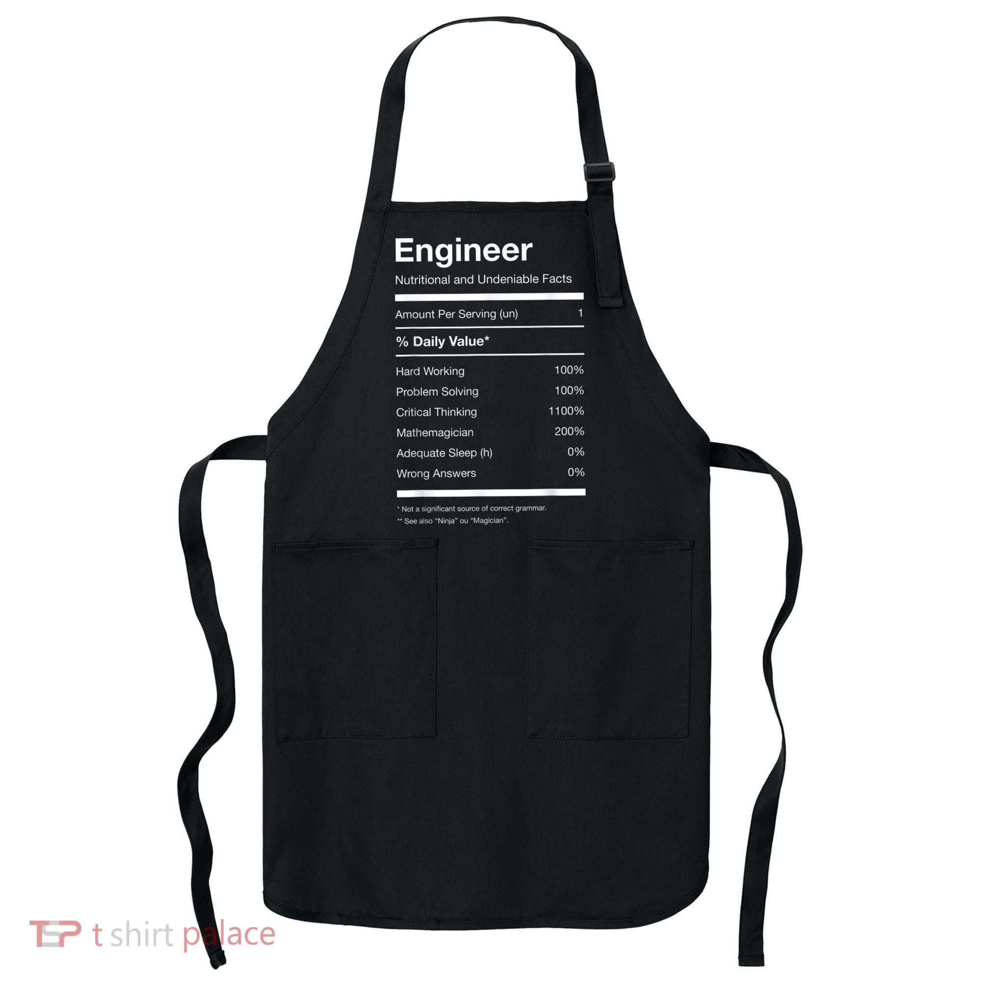 Engineer Nutrition Nutritional Facts Funny Apron