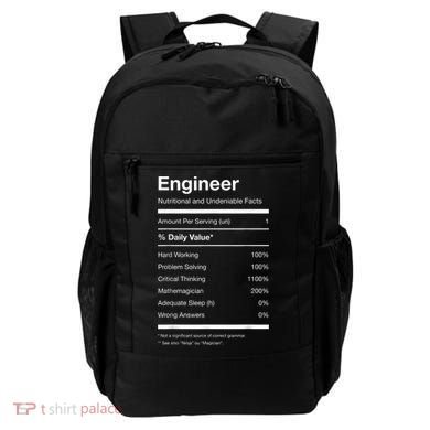 Engineer Nutrition Nutritional Facts Funny Backpack