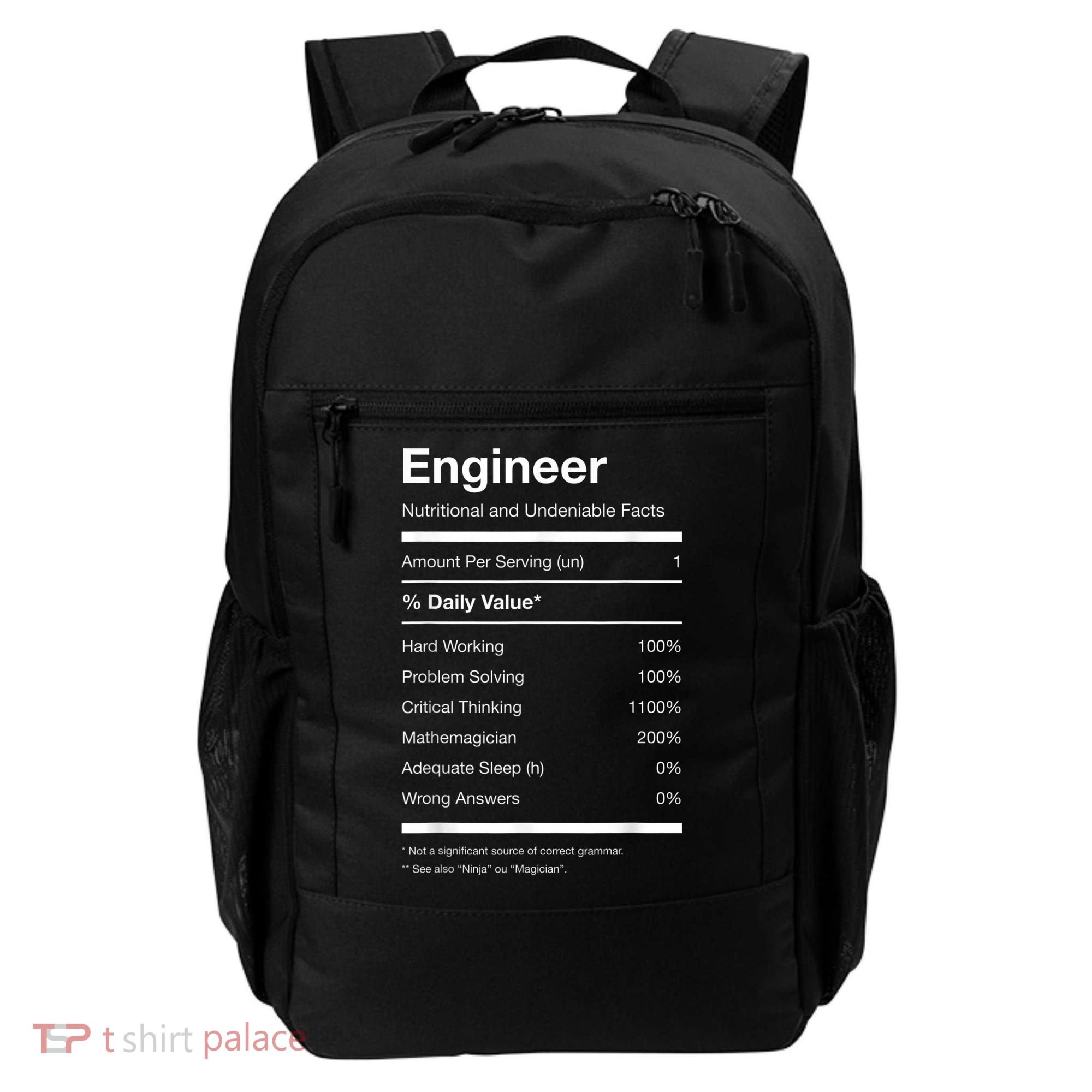 Engineer Nutrition Nutritional Facts Funny Backpack