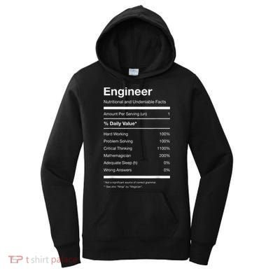 Engineer Nutrition Nutritional Facts Funny Women's Hoodie