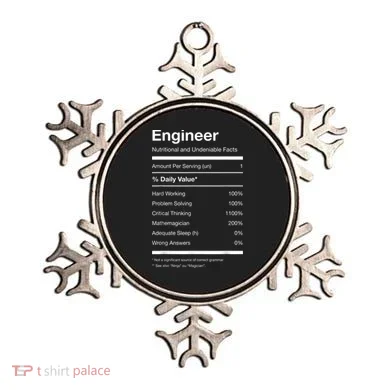 Engineer Nutrition Nutritional Facts Funny Ornament
