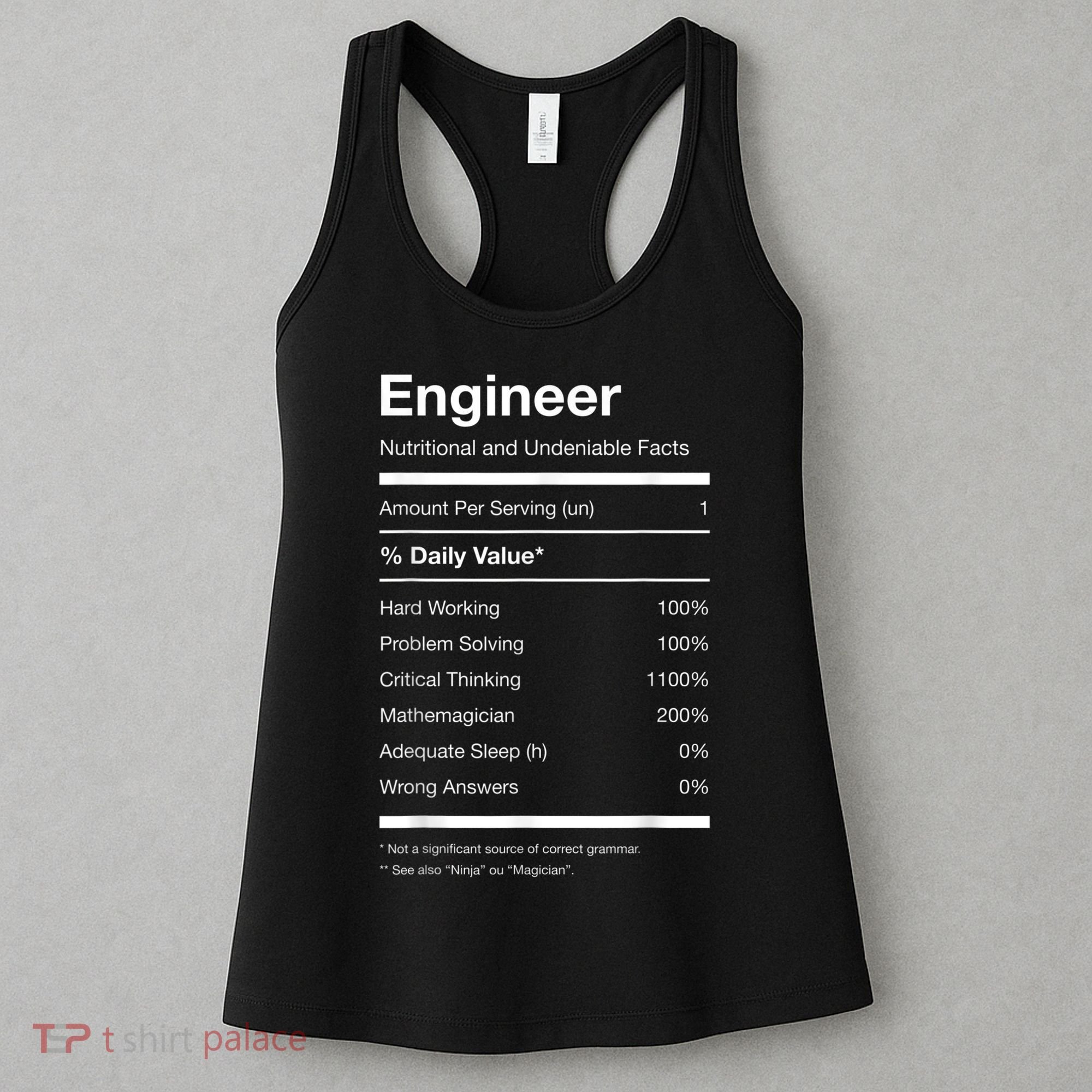 Engineer Nutrition Nutritional Facts Funny Women's Tank Top