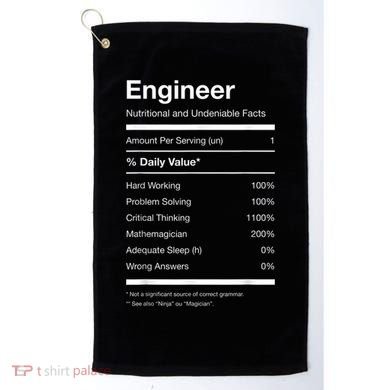 Engineer Nutrition Nutritional Facts Funny Golf Towel