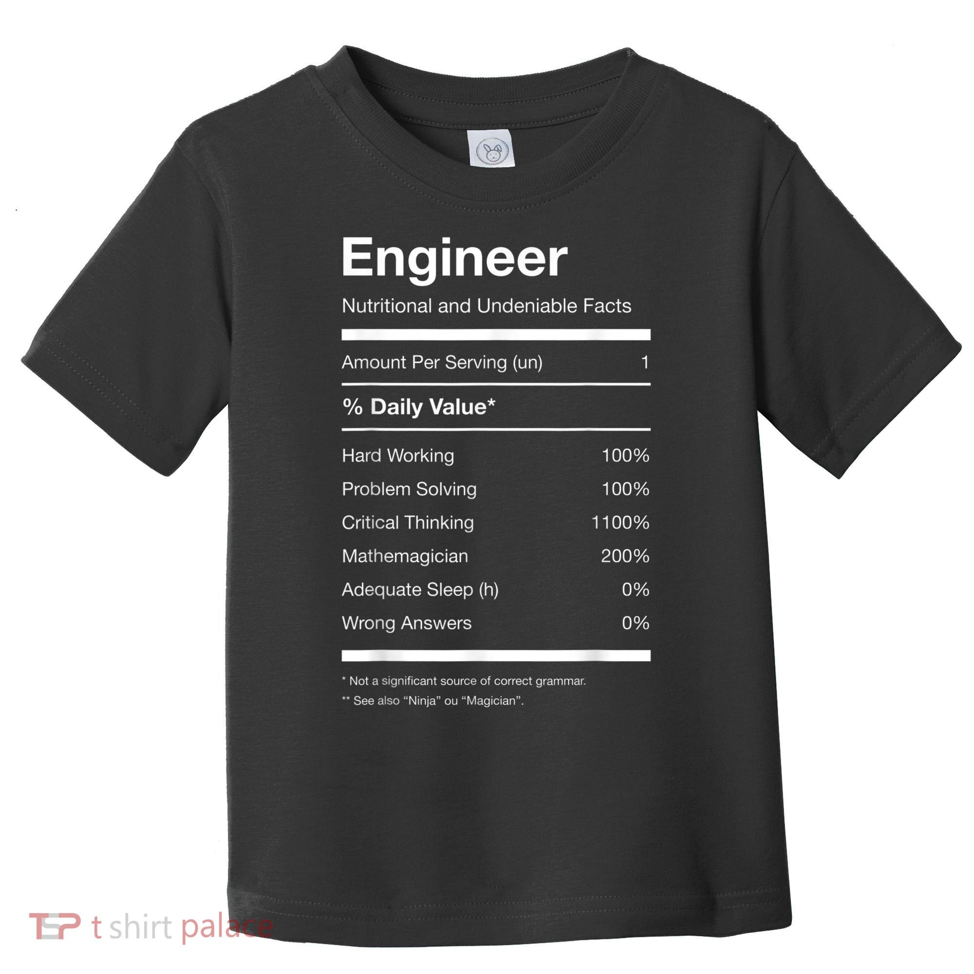 Engineer Nutrition Nutritional Facts Funny Toddler T-Shirt