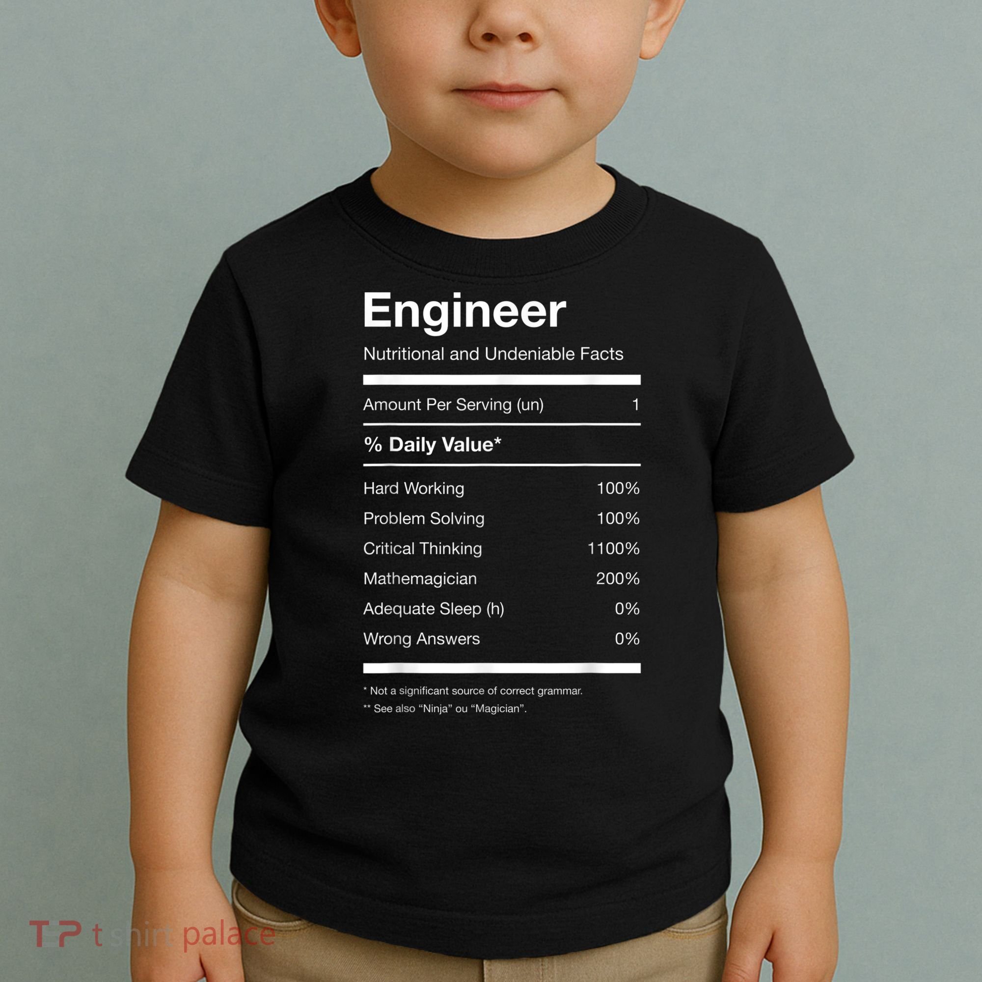 Engineer Nutrition Nutritional Facts Funny Toddler T-Shirt