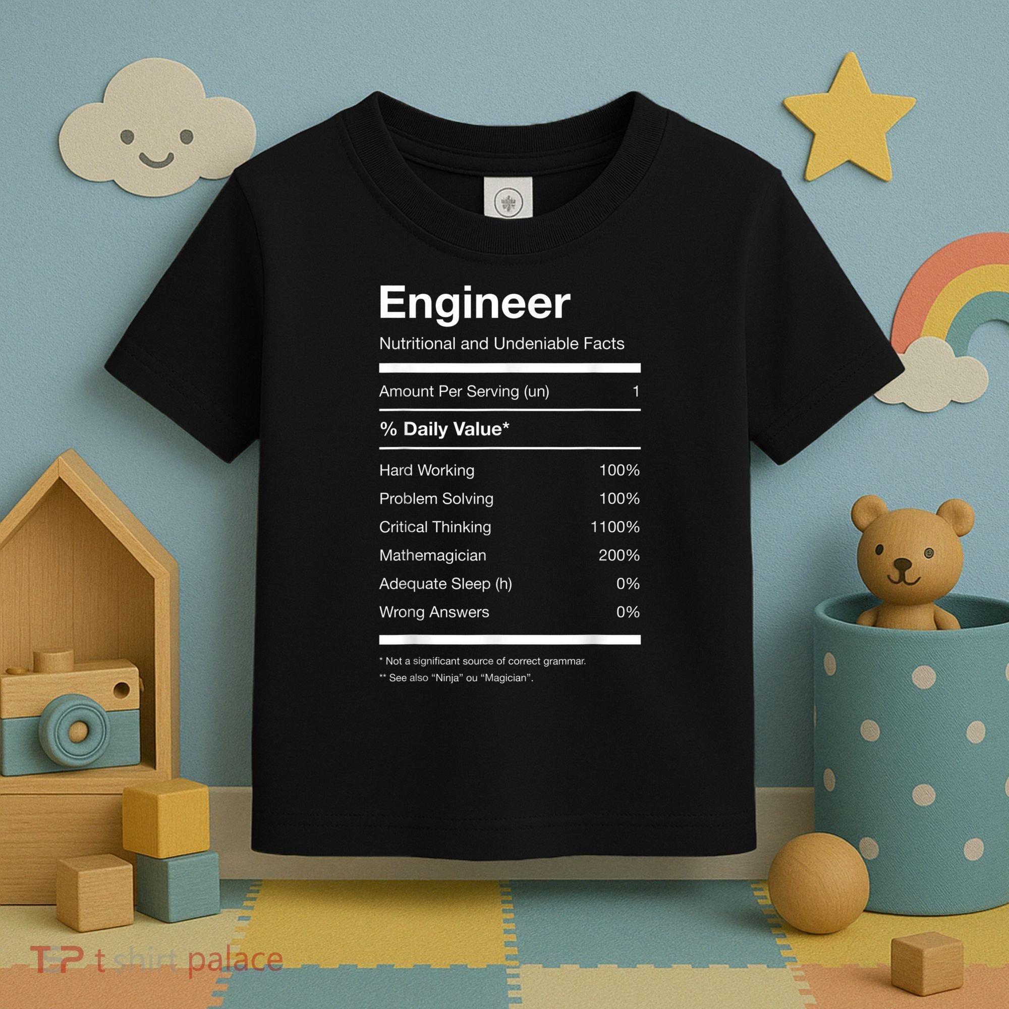 Engineer Nutrition Nutritional Facts Funny Toddler T-Shirt