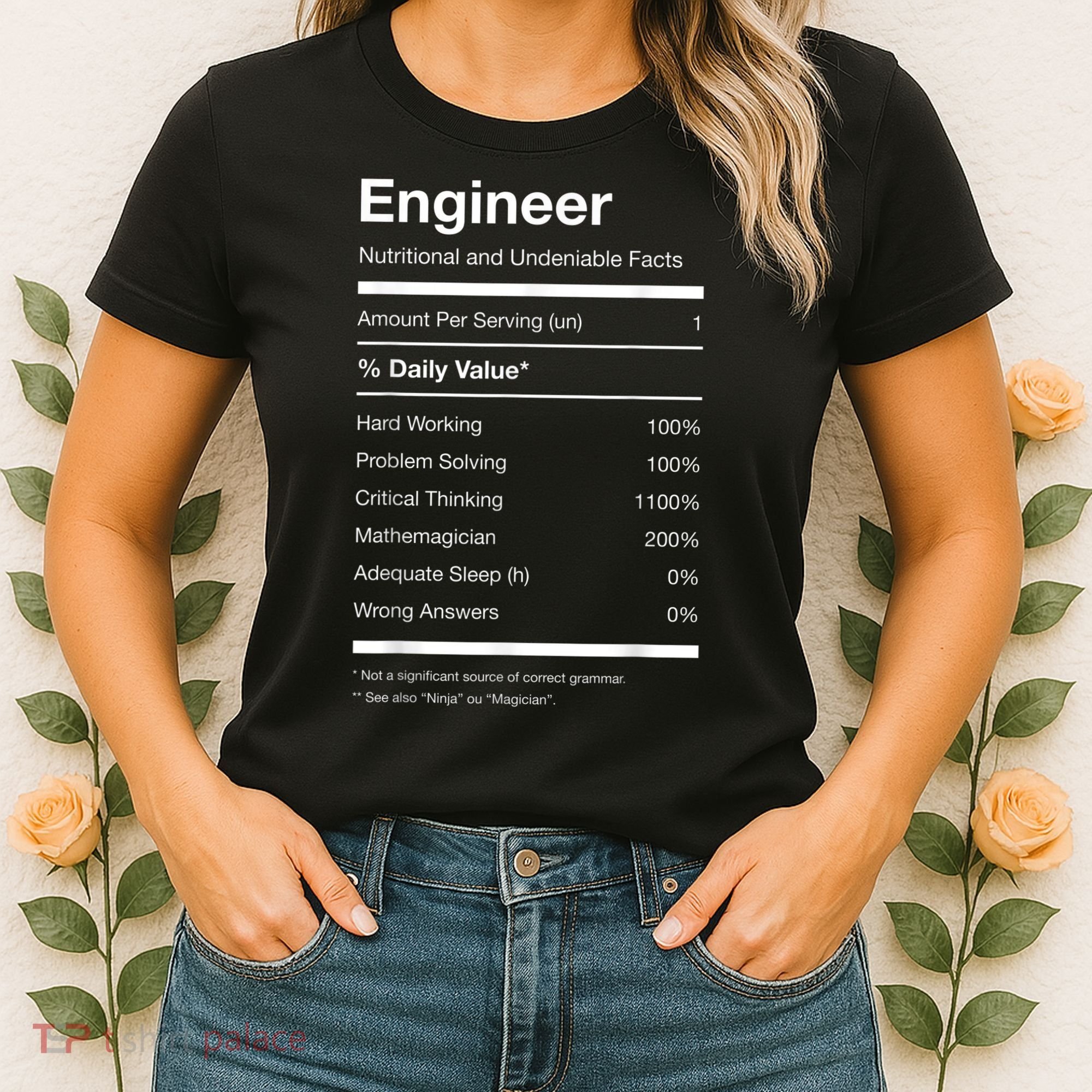Engineer Nutrition Nutritional Facts Funny Women's T-Shirt
