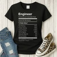 Engineer Nutrition Nutritional Facts Funny Women's T-Shirt thumb 3