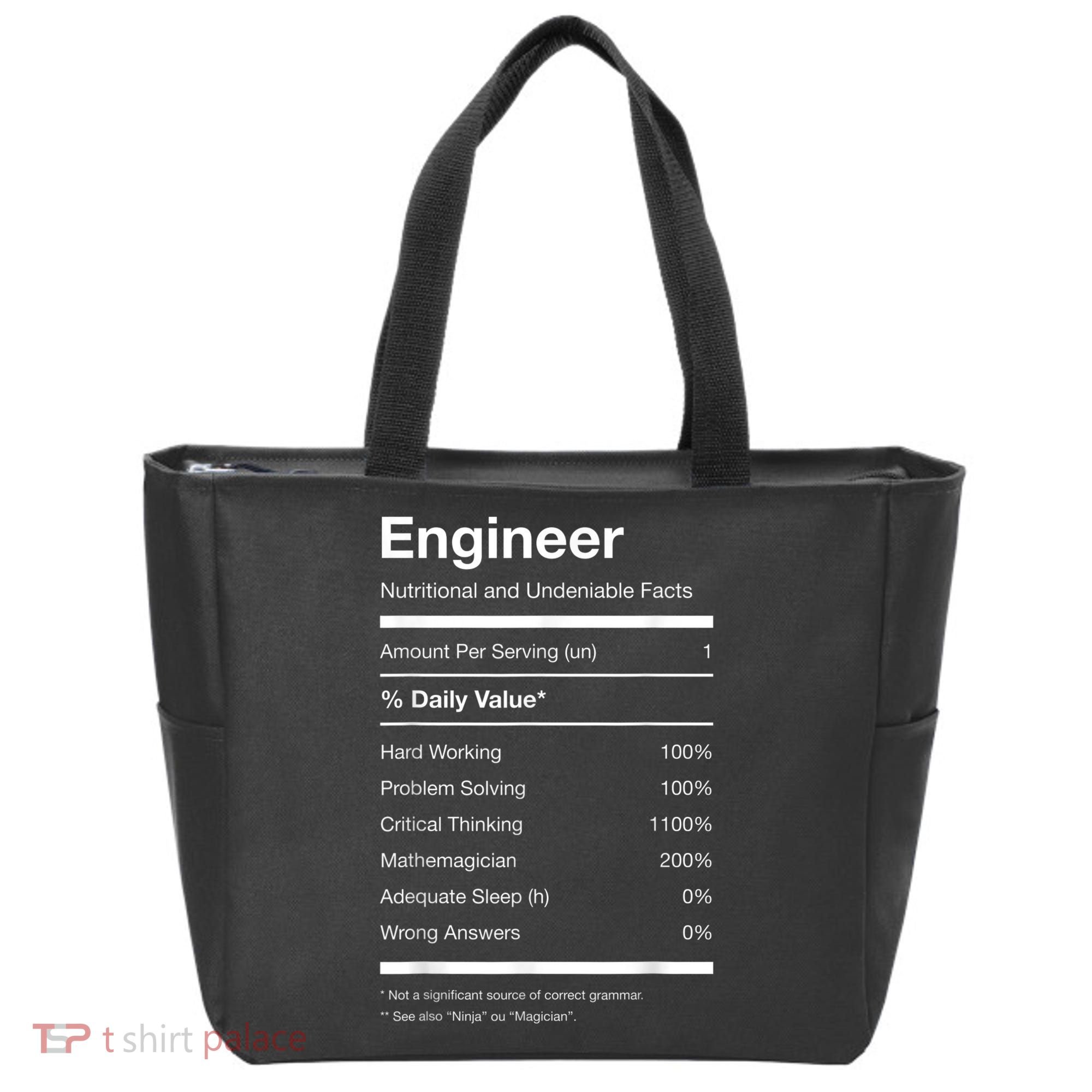 Engineer Nutrition Nutritional Facts Funny Tote Bag