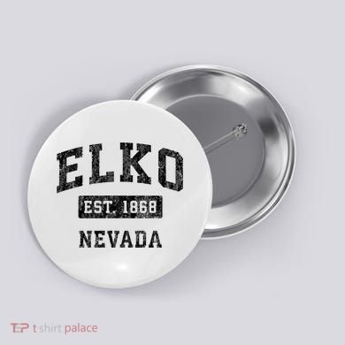 Elko Nevada Nv Vintage Established Sports Design Button
