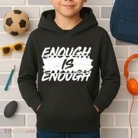 Enough Is Enough Black Lives Matter Protest Kids Hoodie thumb 2