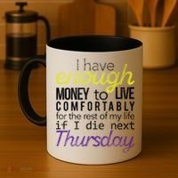 Enough Money To Live Coffee Mug thumb 4