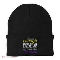 Enough Money To Live Beanie thumb 0