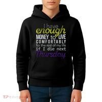 Enough Money To Live Kids Hoodie thumb 4