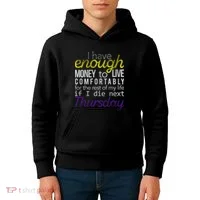 Enough Money To Live Kids Hoodie thumb 4