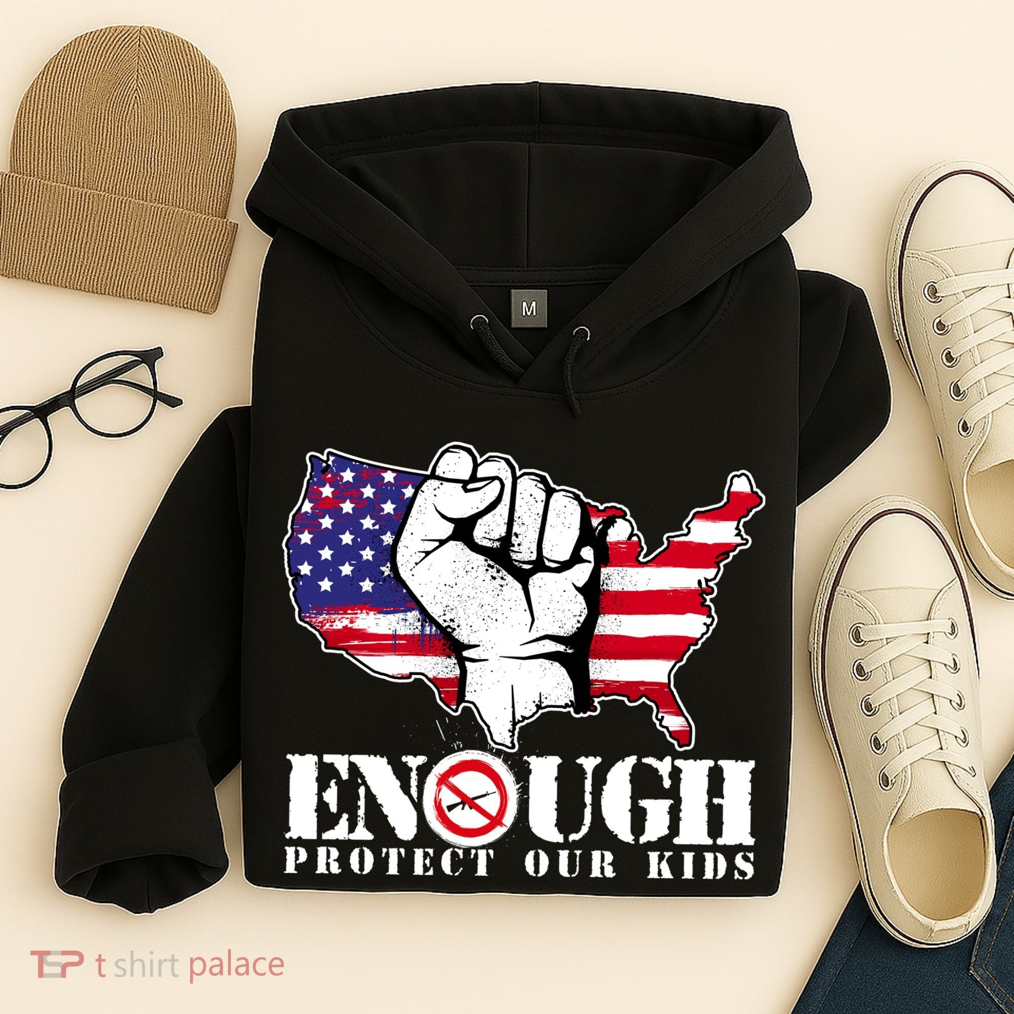 ENOUGH Protect Our Kids Stop Gun Violence Hoodie