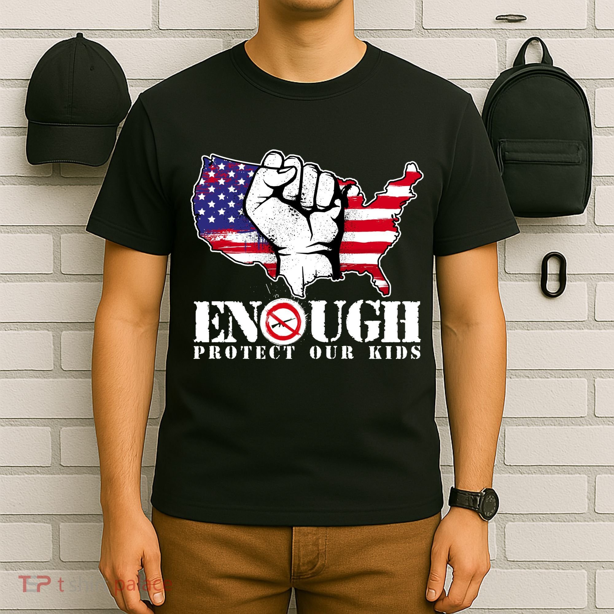 ENOUGH Protect Our Kids Stop Gun Violence T-Shirt