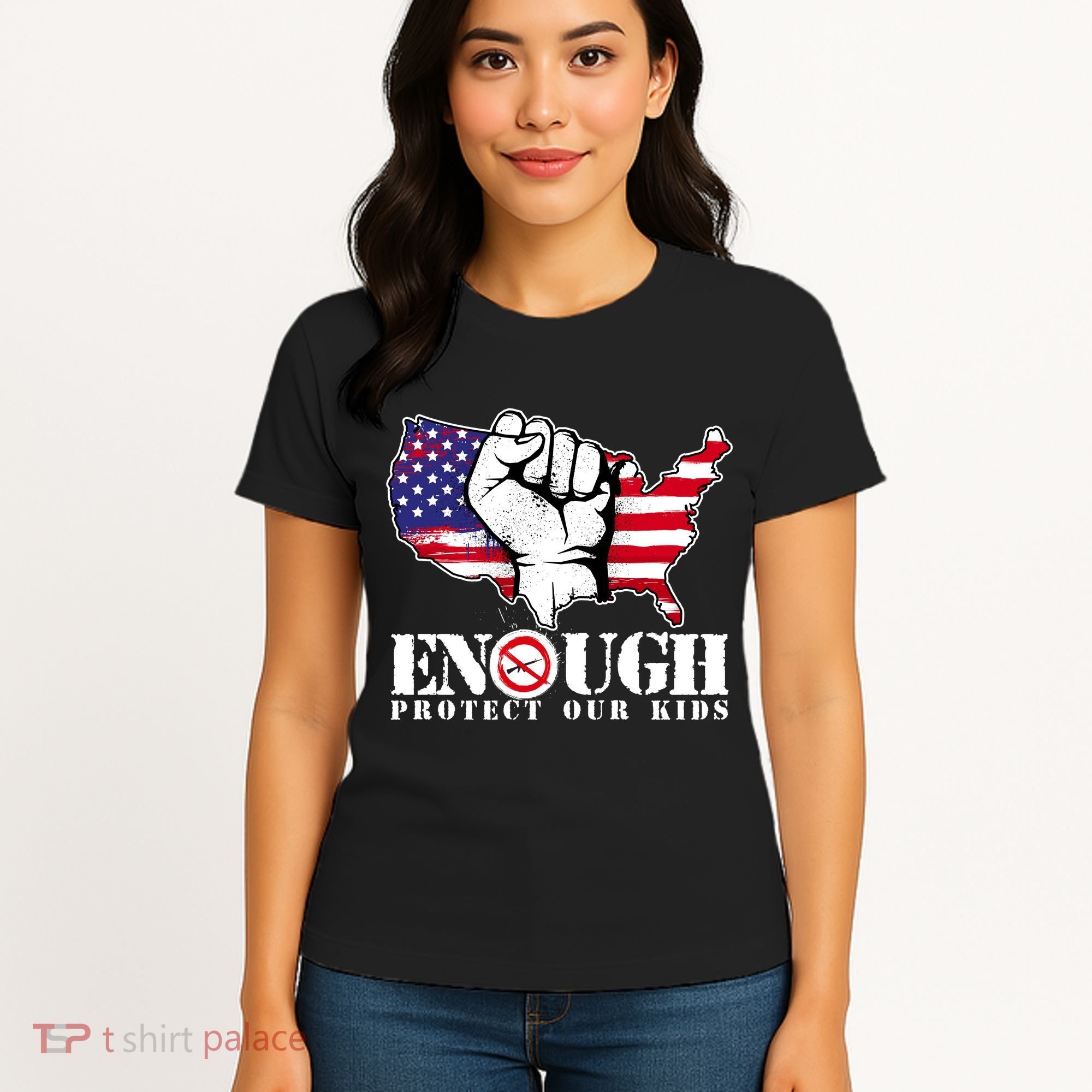 ENOUGH Protect Our Kids Stop Gun Violence Women's T-Shirt