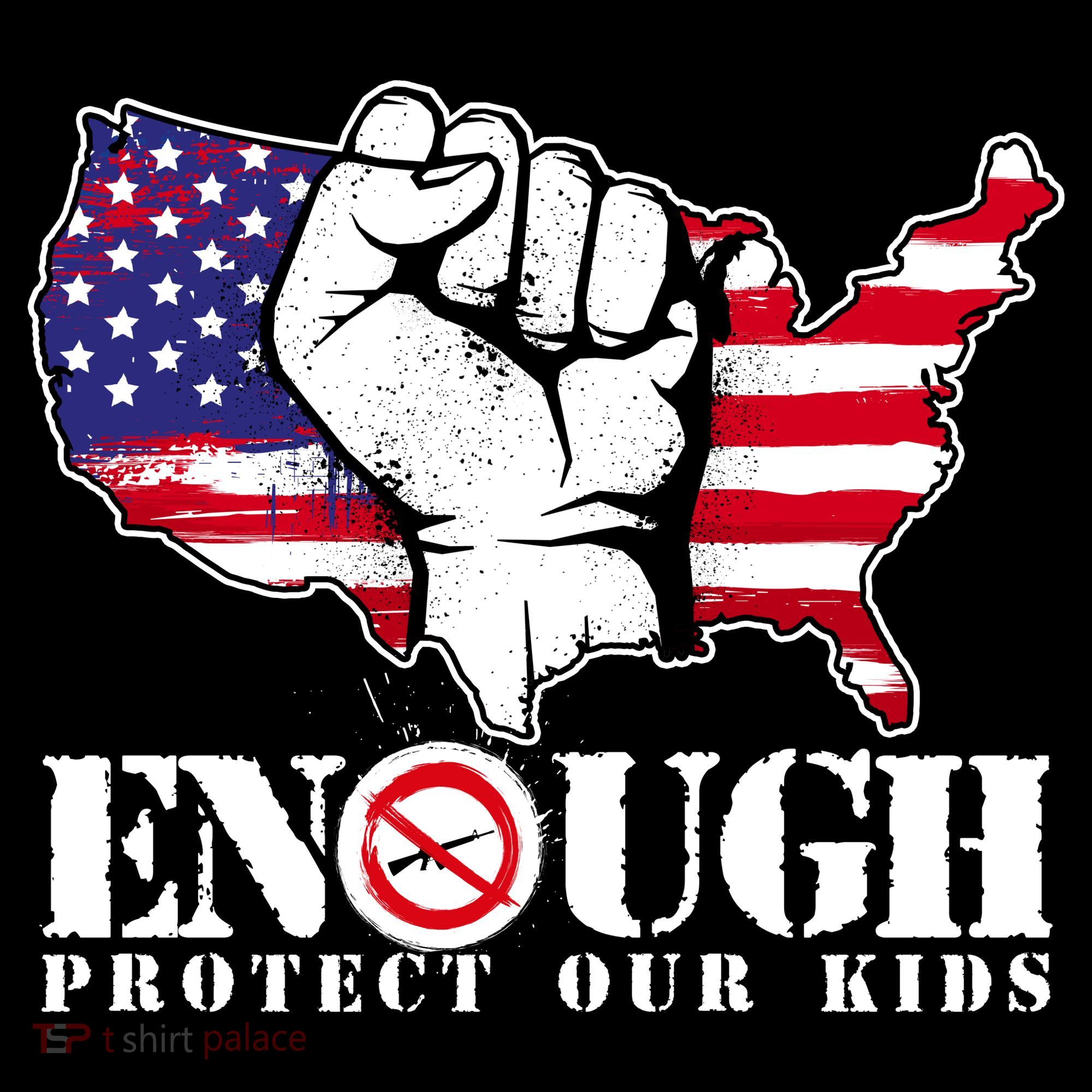 ENOUGH Protect Our Kids Stop Gun Violence Kids Long Sleeve Shirt