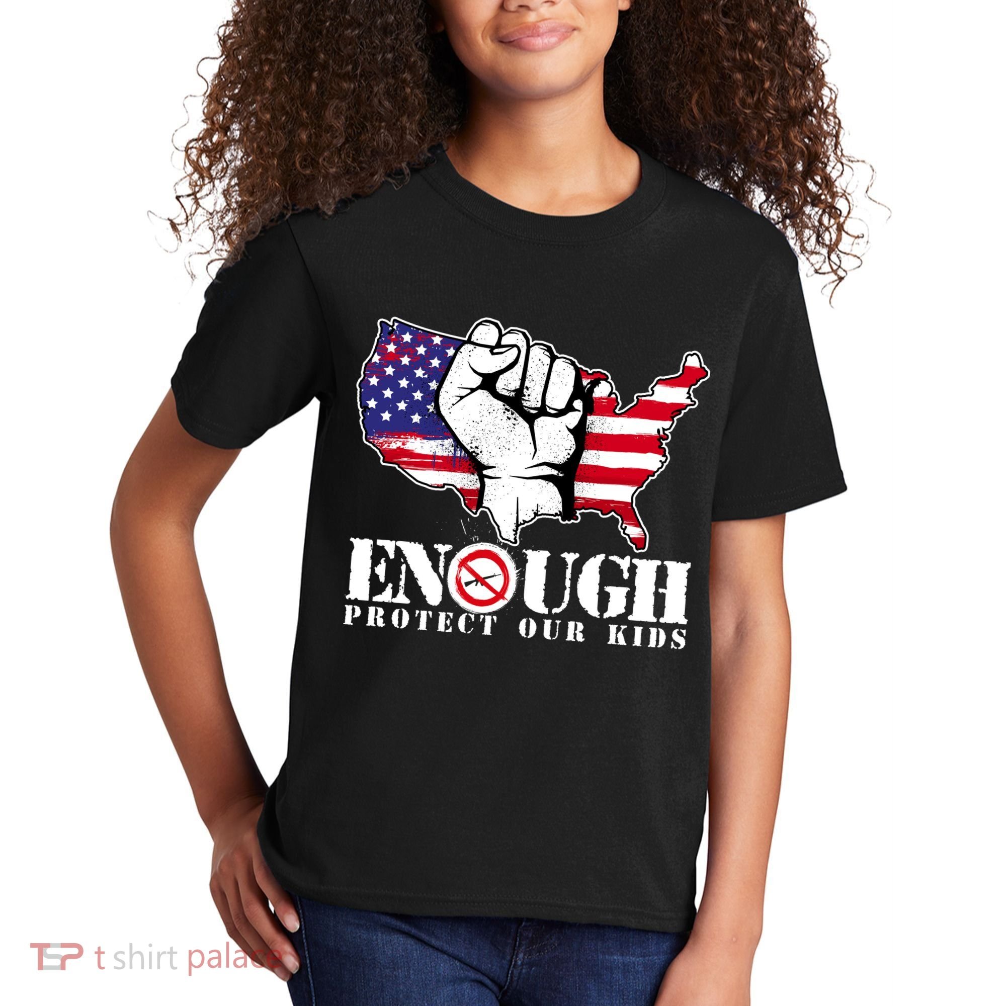ENOUGH Protect Our Kids Stop Gun Violence Kids T-Shirt