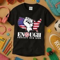 ENOUGH Protect Our Kids Stop Gun Violence Kids T-Shirt thumb 3
