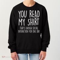 Enough Social Interaction Funny Women's Sweatshirt thumb 0